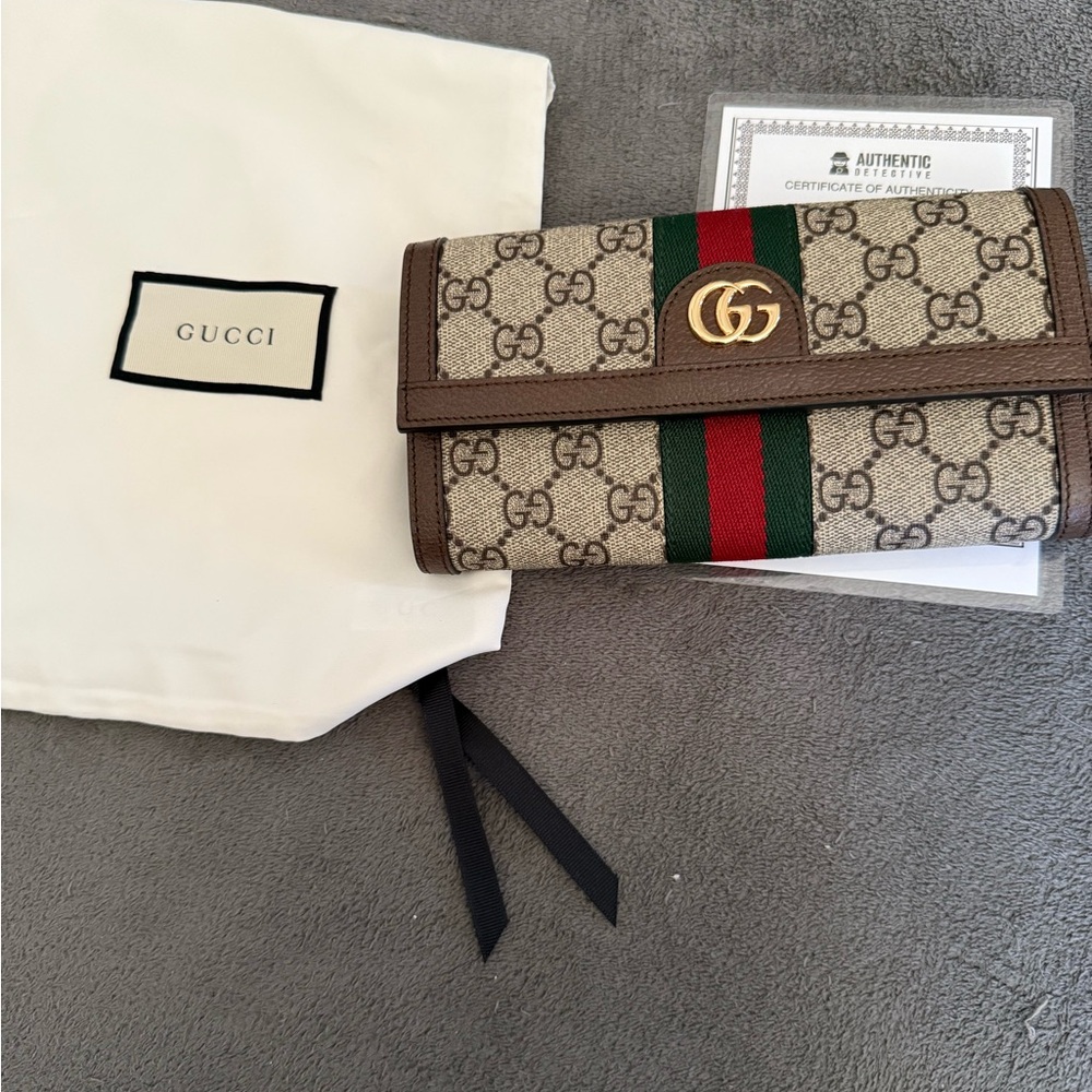 Gucci Ophidia wallet long mint like new